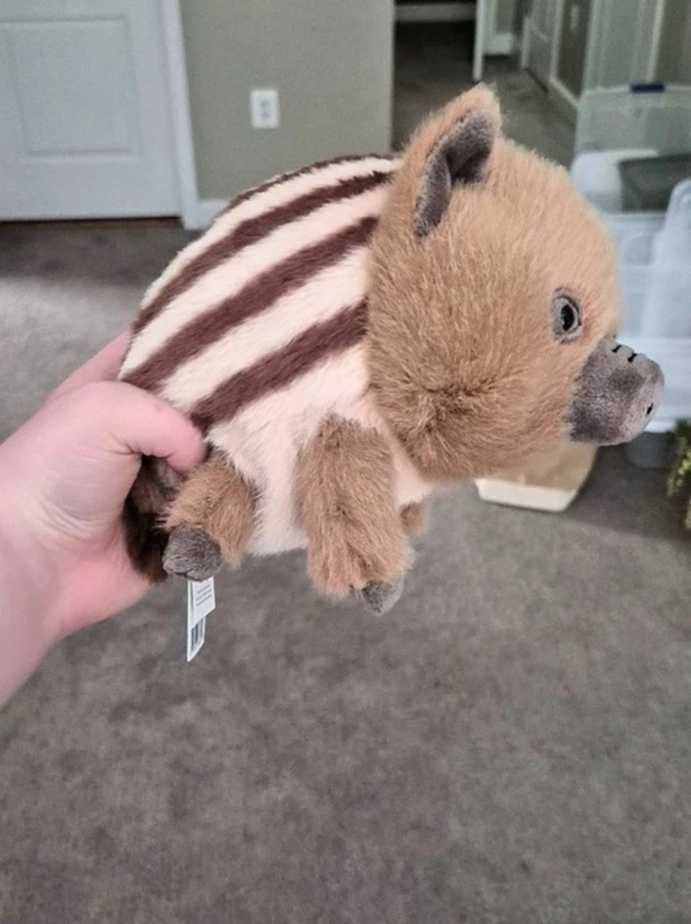 Jellycat Swinley Boar Striped Plush Animal Brown & White